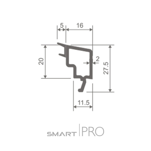 Штапик стандартный 16 мм на стеклопакет 24мм в Экибастузе